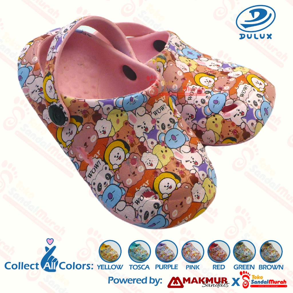 Toko Sendal Murah - Sandal Anak BT21 Uk 20-25 / Sandal Anak Karakter Lucu / Sandal Anak Ringan / Sandal Anak Gemes / Sandal Anak Kartun / Sandal Anak Jalan Jalan / [Toko Sendal Murah Kids M 500 E ]