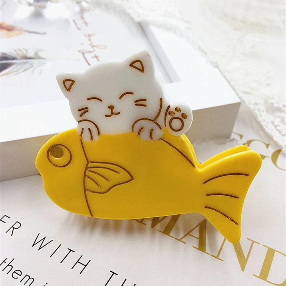 Agustina Asetat Rambut Cakar Pesta Elegan Hiasan Kepala Ins Hewan Gaya Jepang Hairgrips Besar Jepit Rambut Fashion Hiasan Kepala Ponytail Holder Korea Hiu Klip