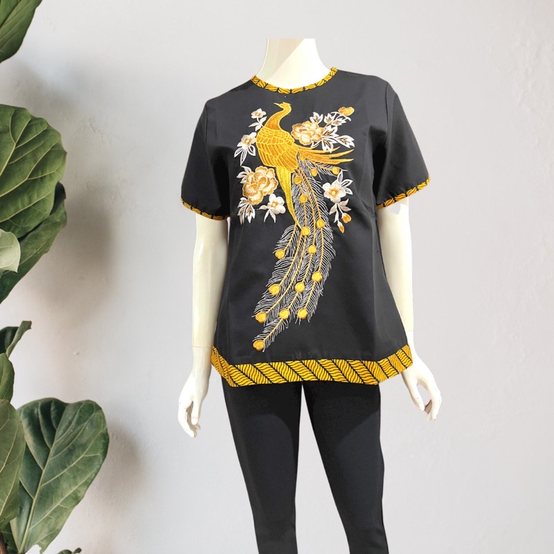 BLOUSE BORDIR  -  ATASAN TRIKOT  -  PREMIUM BATIK - BATIK BORDIRAN