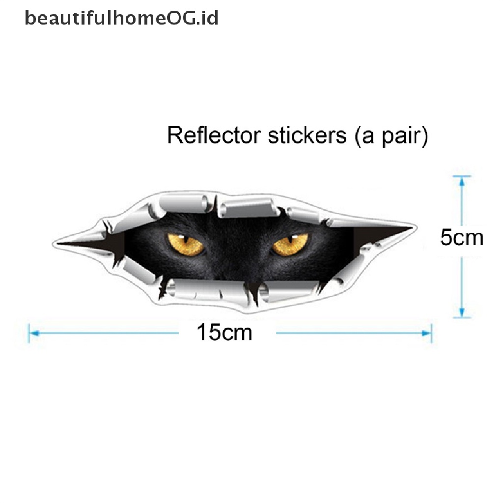 // Lebaran// Sale 3D Car Styling Mata Kucing Lucu Pengintip Stiker Mobil Sarung Anti Air Untuk Mobil **