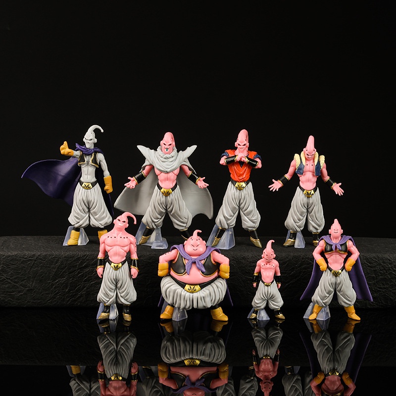 8gaya Anime Dragon Ball Action Figurals Demon Buu Bentuk Penuh Jas Mainan Mobil Mainan Ornamen Koleksi