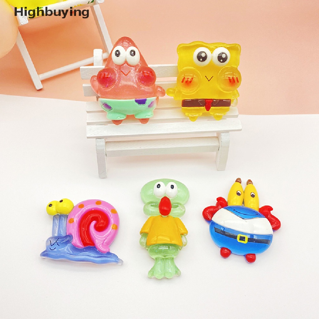 Hbid 1Pcs Fluorescence Mini Kartun Resin Mainan DIY Handmade Perhiasan Aksesoris Miniatur Dekorasi Lucu Ornamen Hadiah Glory