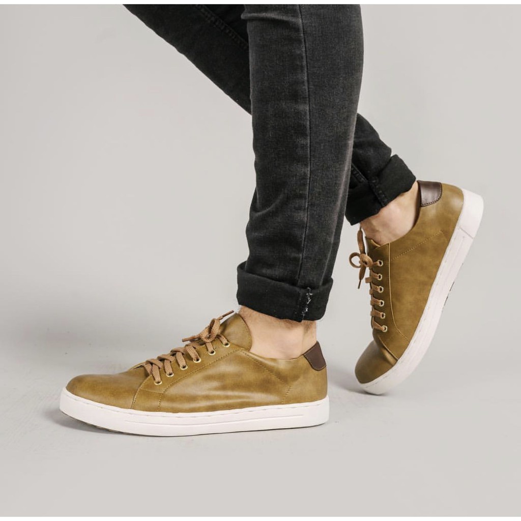 Natara - Sepatu Pria Cowok Casual Sneakers Delta Tan series