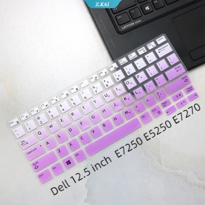 Pelindung Keyboard Silikon Tahan Air Untuk Dell 12.5 Inch Lintang E7250 E5250 E7270 Laptop Cakupan Penuh Kualitas Tinggi Aksesoris Pelindung Keyboard Yang Dapat Dilepas Dan Dicuci [ZK]