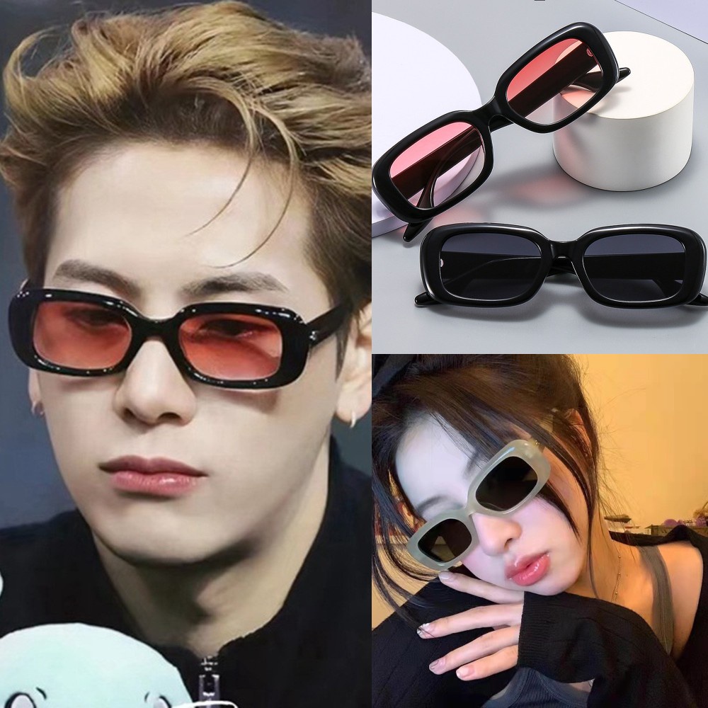 Oval Frame Gradient Color Sunglasses Trend Kacamata Retro Anti-Uv Eyewear