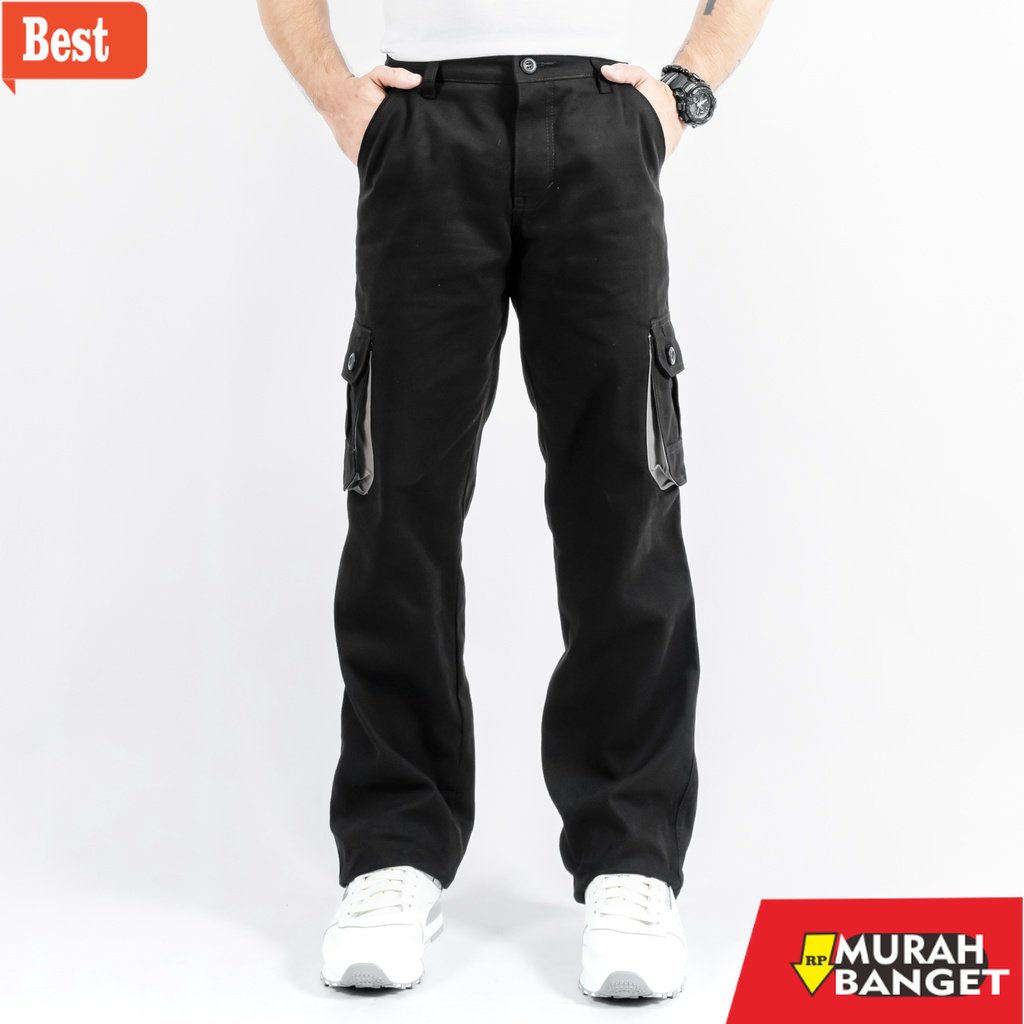 Celana Kargo Terbaru- Gizmo Celana Cargo Panjang Prime Black
