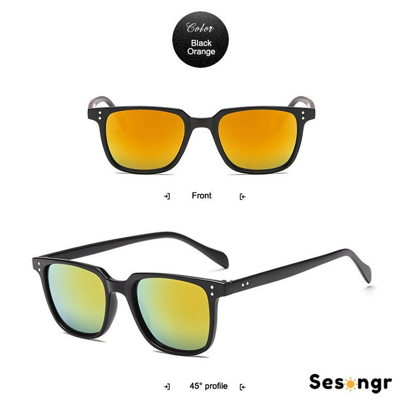 kaca mata Korea Retro kacamata hitam kotak kecil dipersonalisasi Sunglassess Untuk Pria/Wanita - SG