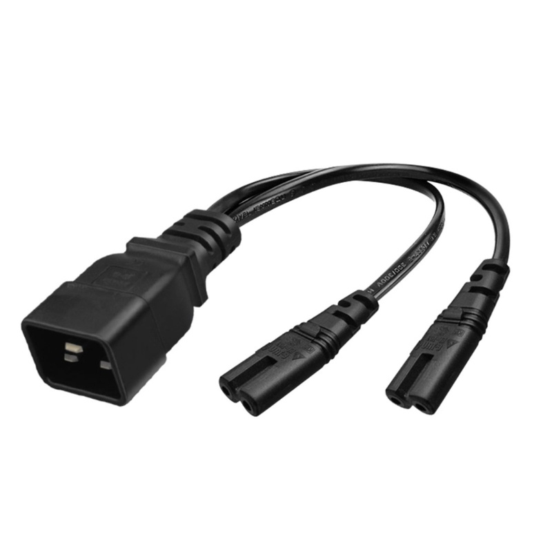 Zzz 1ft IEC320 C20 Ke IEC320 C7+C7 Female AC-Power Extension Cable Kabel Adaptor