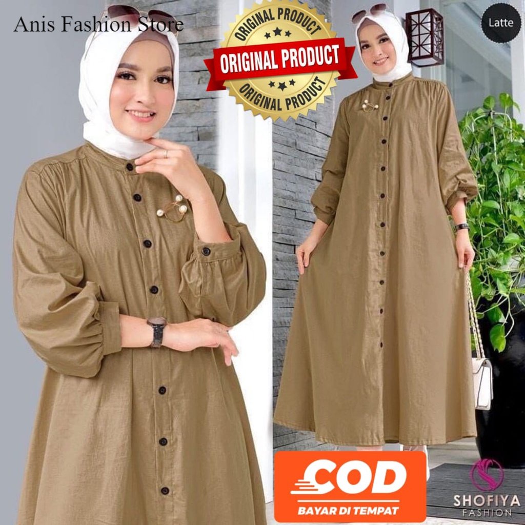 TERBARU DRESS KEKINIAN QUEEN6464/PIYA MIDI DRESS PAKAIAN WANITA TERLARIS DRES POLOS MASAKINI MIDI DR