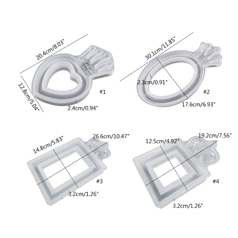 Sa Ornamen Bingkai Foto Cetakan Resin Untuk Kerajinan Tangan Epoxy Resin DIY Dekorasi Meja