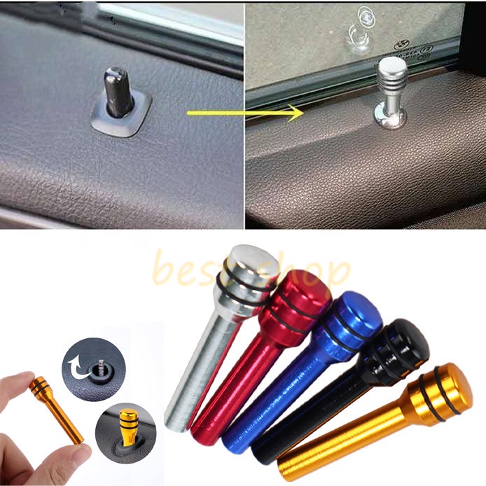 1pc Universal Aluminium Alloy Mobil Truk Interior Door Lock pins Knob Car Door Lock pins Pelindung Penutup Kunci Pintu Interior