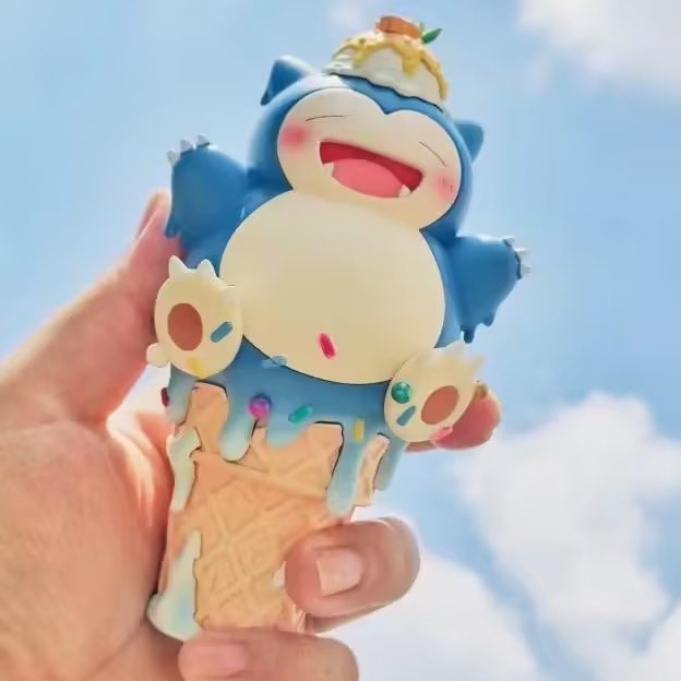 Figure Penerus Es Krim Sleep Starry Dream Series Psyduck Snorlax Action Figure Mainan Model Boneka Kartun
