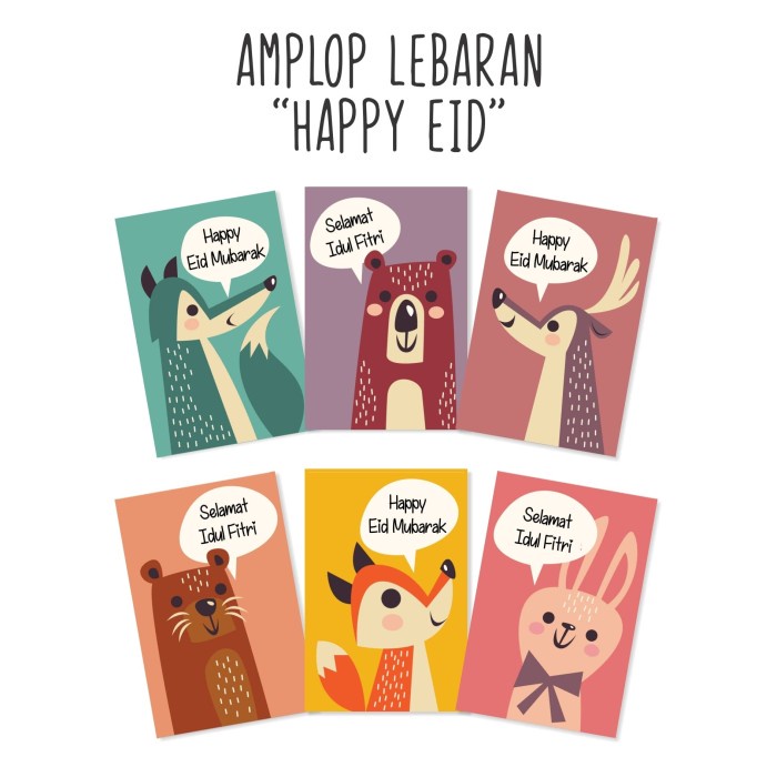 

[ISI 12 BESAR] AMPLOP LEBARAN LUCU MURAH CUSTOM