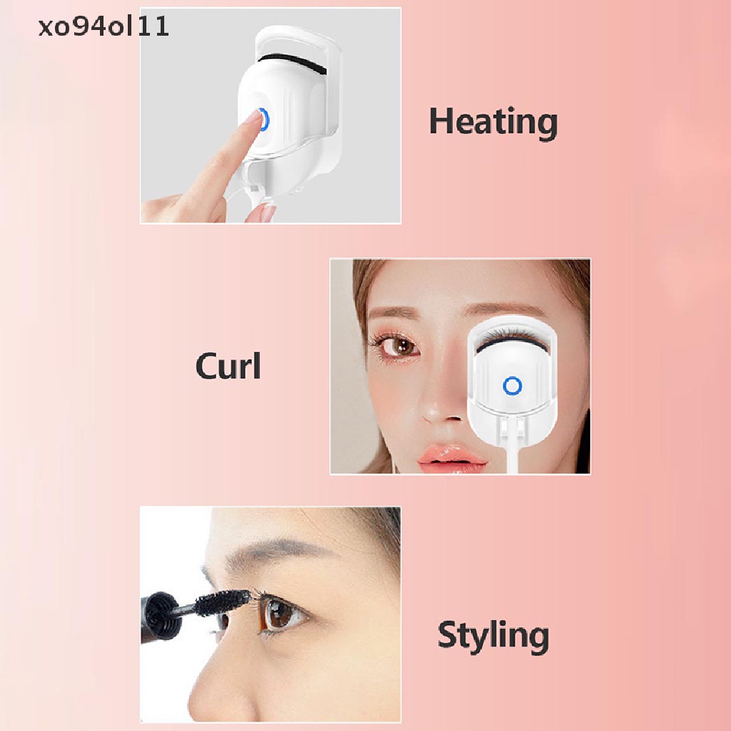 Xo Heated Eyelashes Curler USB Rechargeable Pengeriting Bulu Mata Elektrik Portable OL