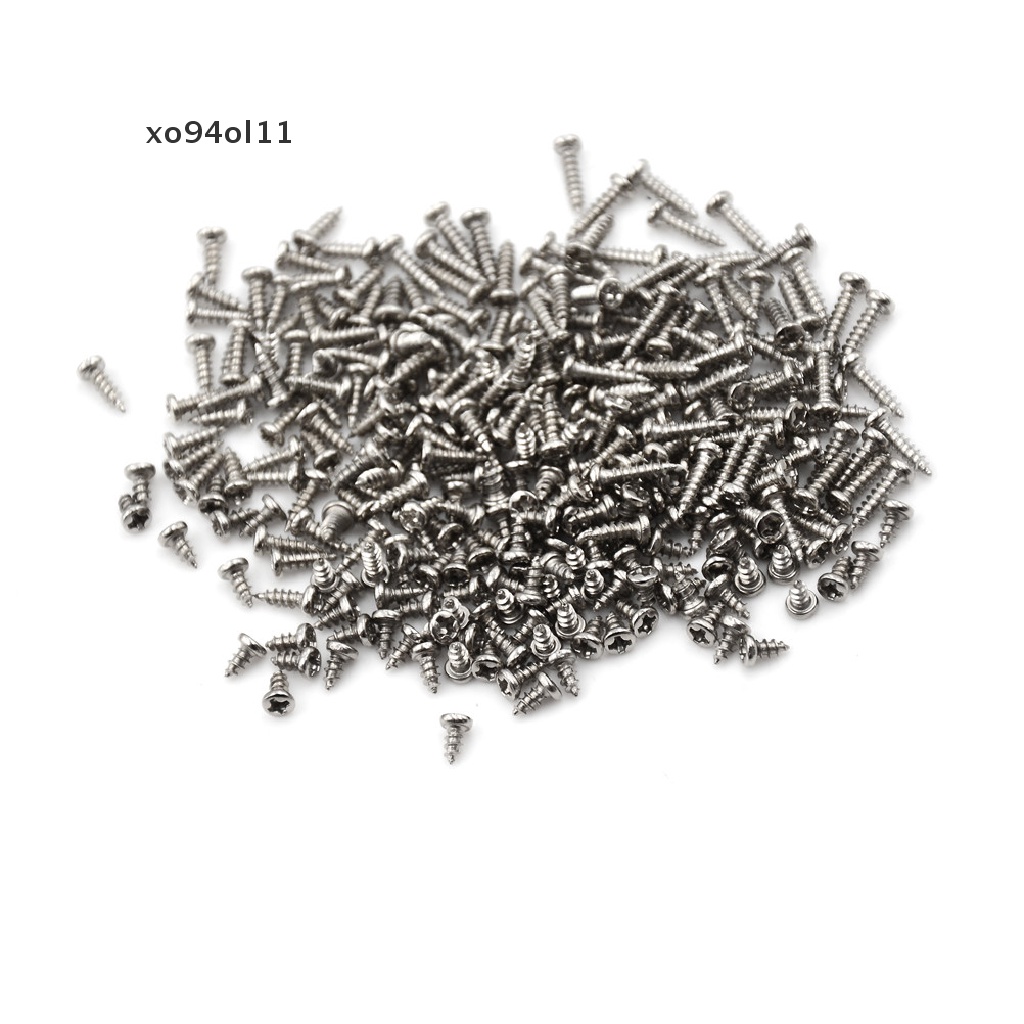 Xo 100pcs M2 Sekrup Ulir Diameter Kepala Bulat Cross Sekrup Self Tapping Screw OL