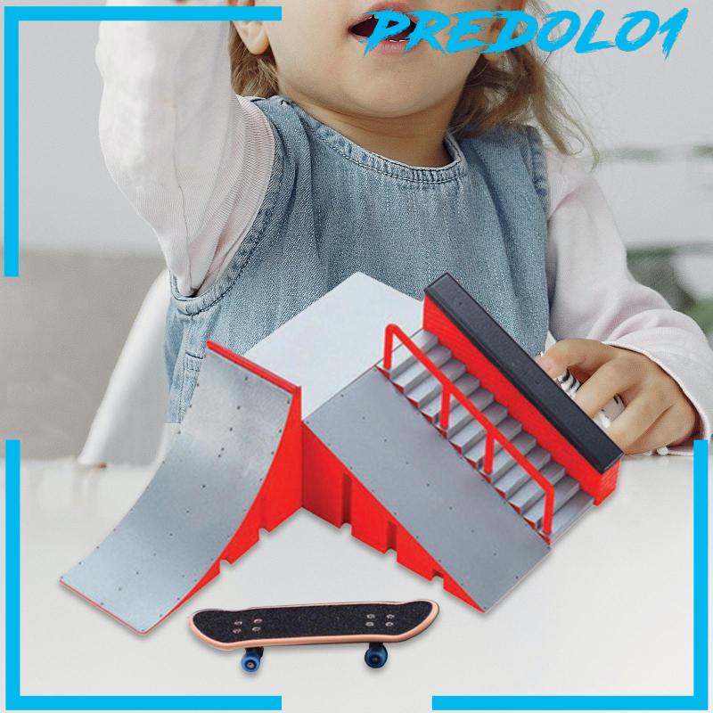 [Predolo1] Finger Skate Ramp Park Kits Finger Toy Mainan Skateboard Jari Untuk Hadiah Perempuan