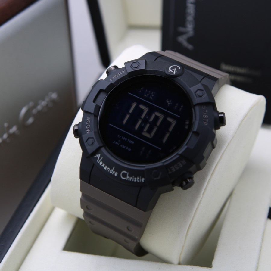 [Free Baterai] JAM TANGAN PRIA ALEXANDRE CHRISTIE AC 9388 DIGITAL RUBBER ORIGINAL GARANSI RESMI 1 TAHUN