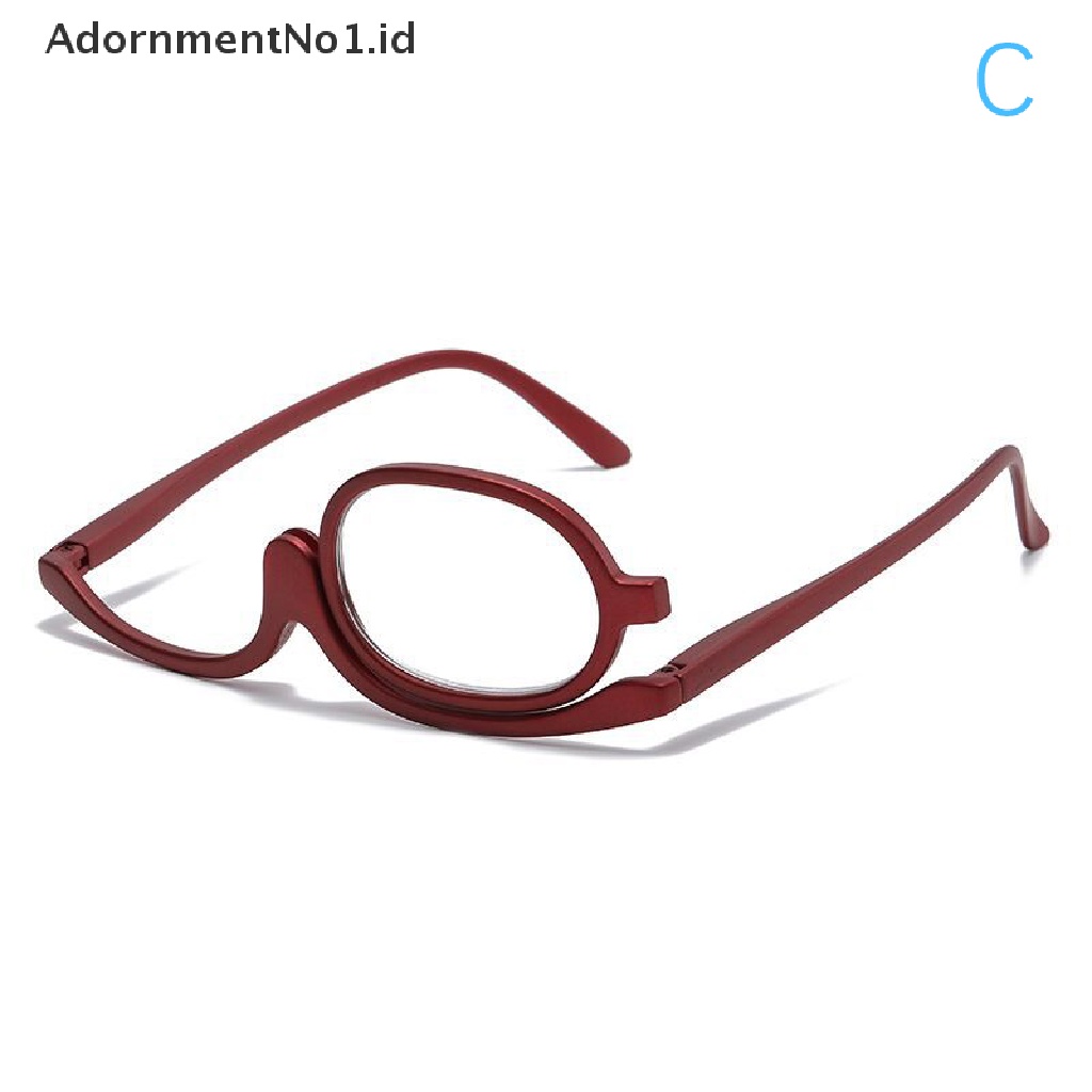 [AdornmentNo1] Kacamata Baca Makeup Pembesar Flip Down Cosmetic Readers Kacamata Monocle Rotag Lipat Presbyopia Glasses Magnifier [ID]