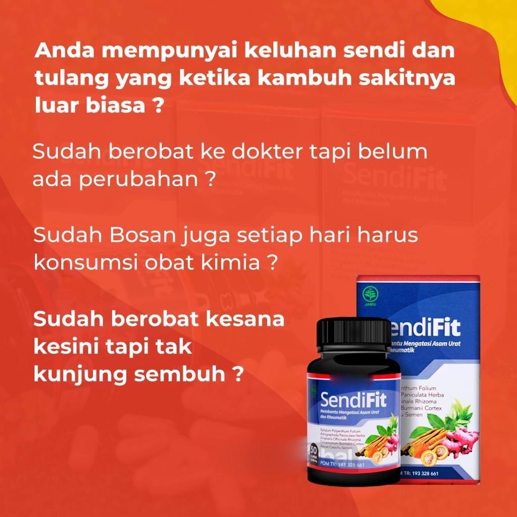 Sendifit Original Obat Herbal Asam Urat Rematik Nyeri Sendi Sakit Pinggang Dan Punggung Saraf Kejepit Patah Tulang Encok Kesemutan ORIGINAL