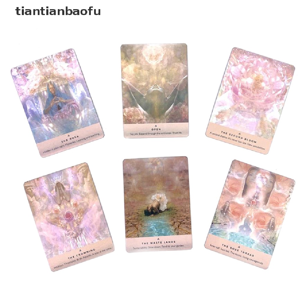 [tiantianbaofu] Kotak Besi The Rose Oracle Card Tarot Ramuan Ramalan Deck Party Game w/Butik Manual