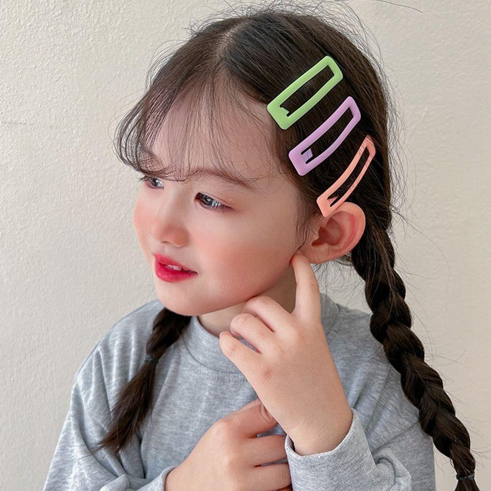 NEEDWAY Anak Jepit Rambut Set Lucu Kreatif Poni Klip Kupu-Kupu Permen Warna Bintang Logam Jepit Rambut Bintang Berujung Lima Bentuk Geometri Gadis Bayi Hair Clip