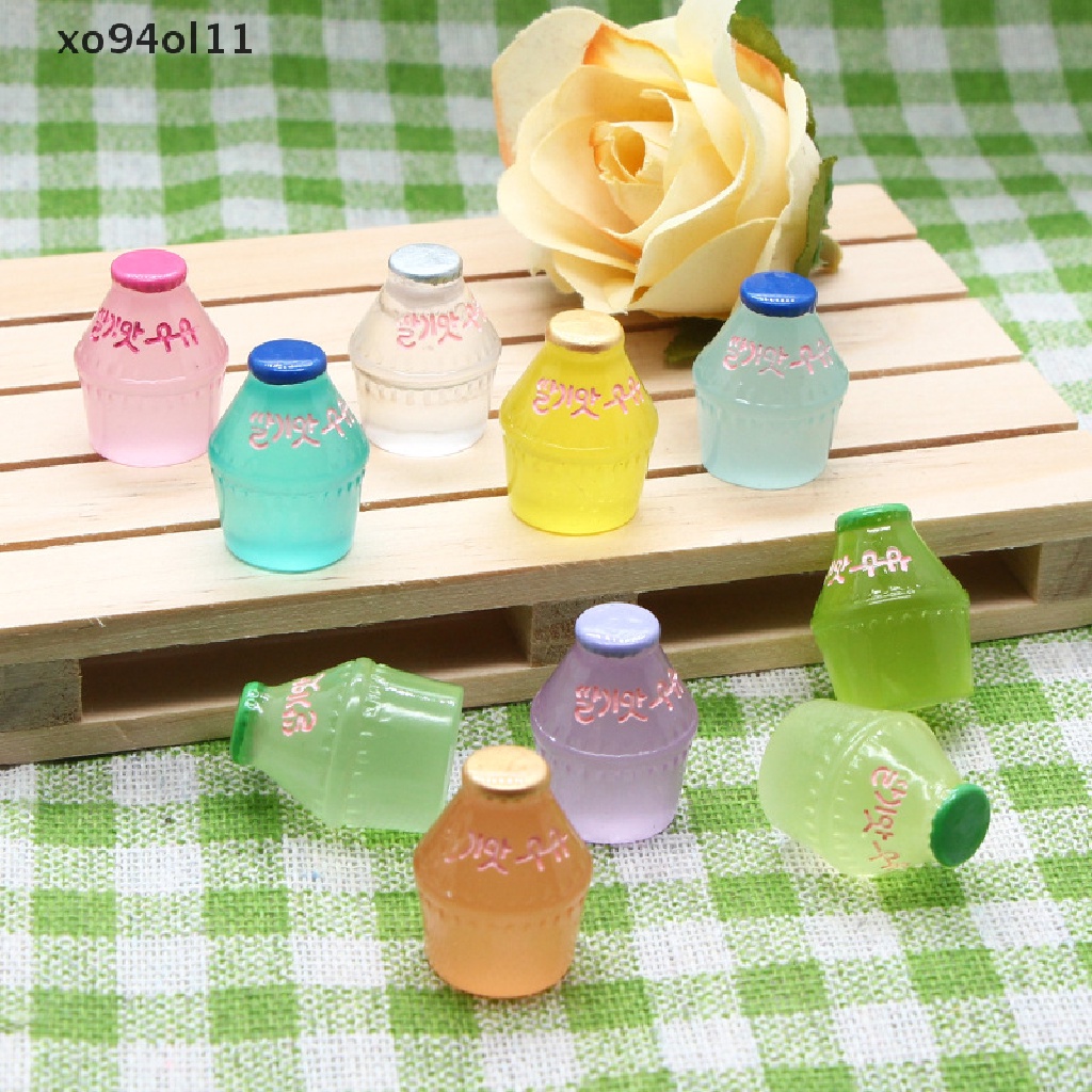 Xo 10Pcs Luminous Tembus Botol Mini Perhiasan DIY Ornamen Tiga Dimensi OL
