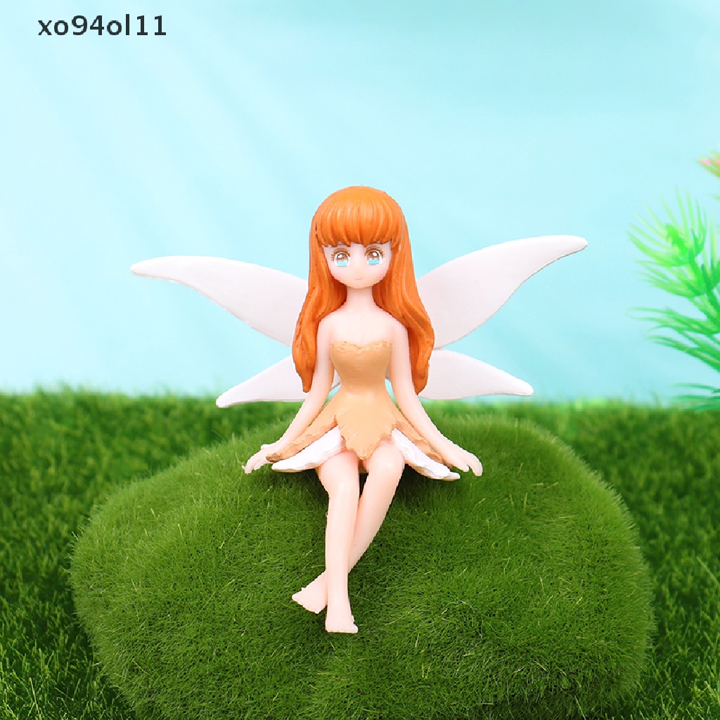 Xo 1/4Pcs Elf Peri Bunga Semangat Miniatur Pemandangan Taman Rumah Boneka Dekorasi Diy Desktop Ornamen Hadiah OL