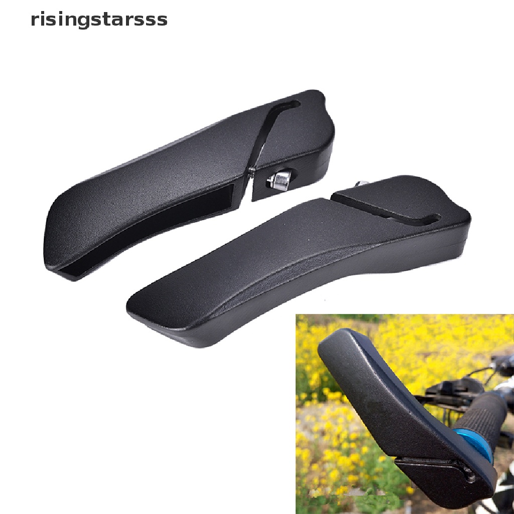 Rsid Span-new 2X Hitam Aluminium alloy Bersepeda Sepeda Sepeda Gunung Stang Bar End Grips Jelly