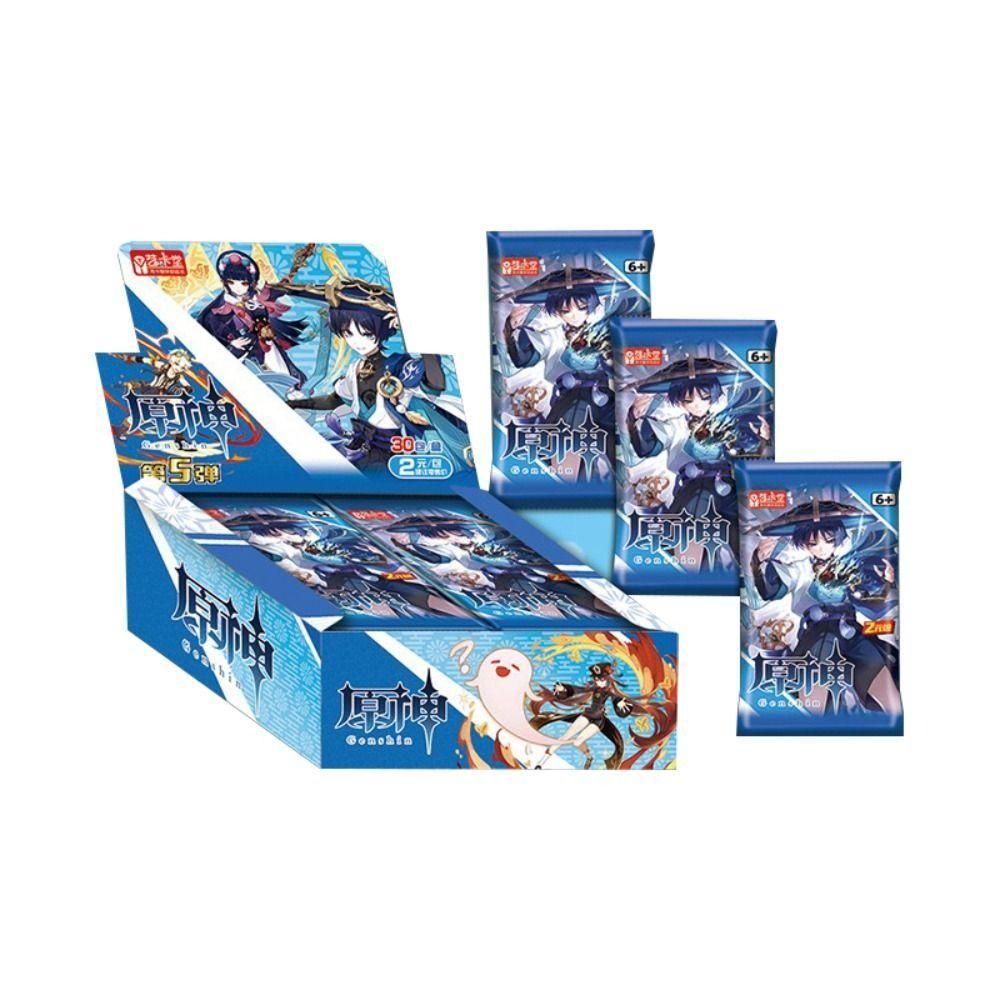 Mxbeauty Genshin Impact Card Hadiah Untuk Penggemar Keluarga Dan Anak Gift Collector Card Meja Keliling Mainan Koleksi Pack Booster Box Game Collection Cards