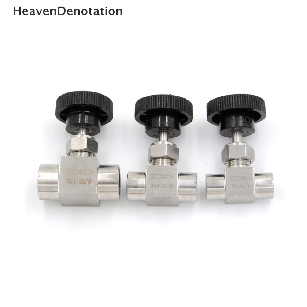 [HeavenDenotation] 3per8 &quot;BSP Female Drat Stainless Flow Control Shut Off Valve Air Minyak Gas HDV