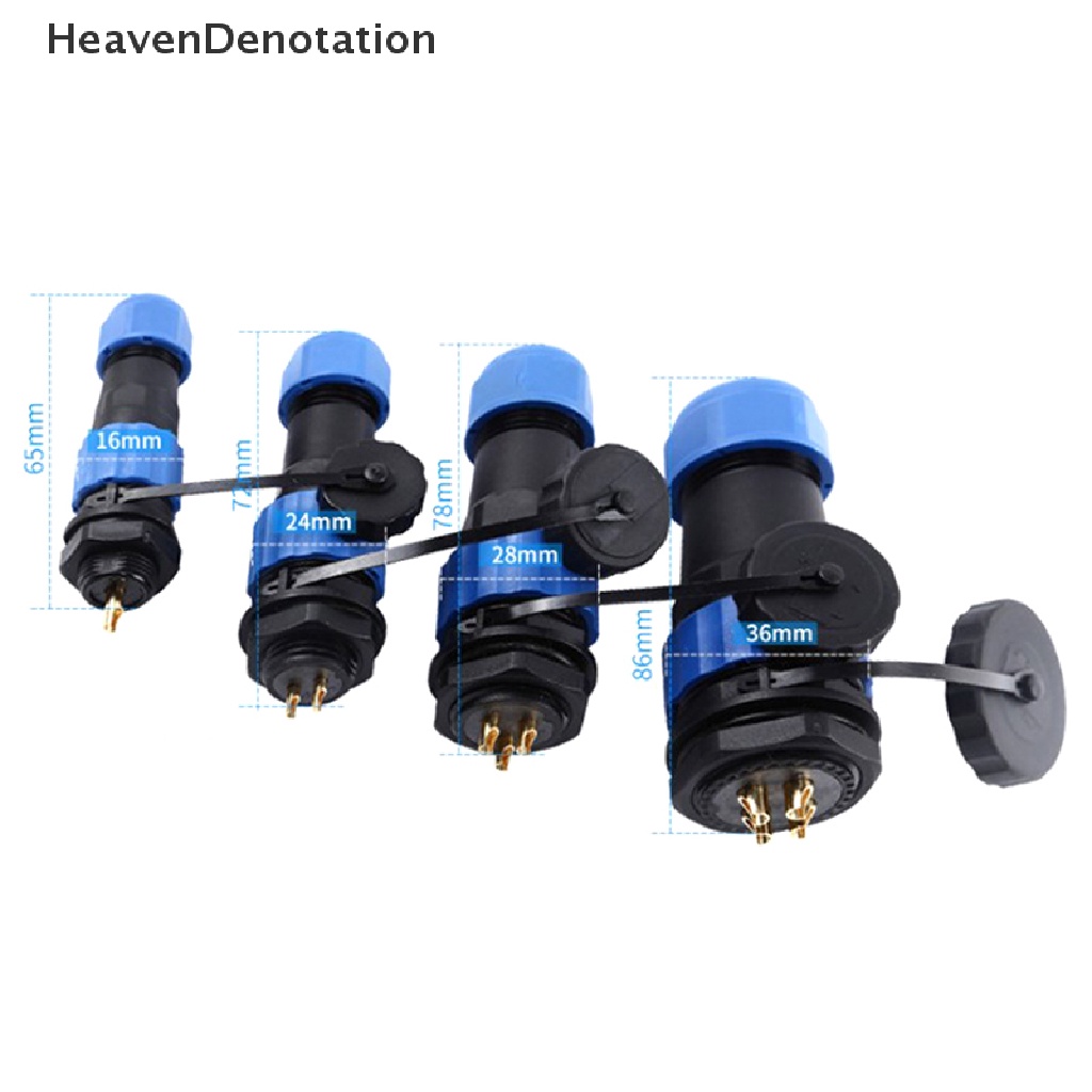 [HeavenDenotation] Sp16 IP68 Konektor Anti Air Colokan Jantan &amp; Soket Betina2 /3 /4 /5 /6 /7 /8 /9 Pin Panel Mount Konektor Kabel Kawat Aviation Plug HDV