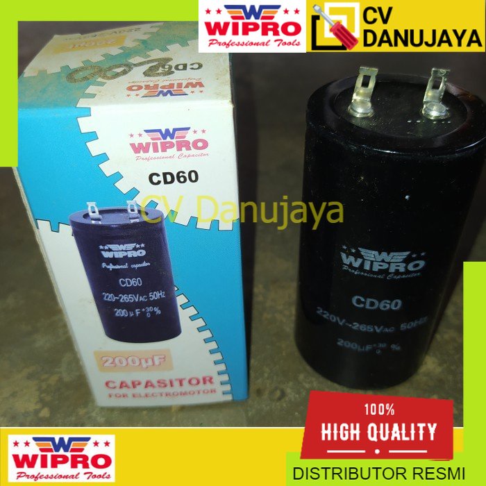 KAPASITOR Capacitor Capasitor DINAMO WIPRO 100 150 200 250 300 UF CD60 WIPRO