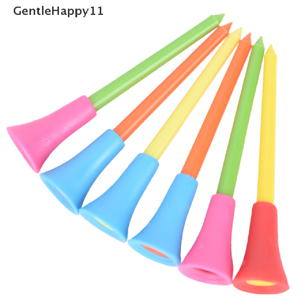 Gentlehappy 30PC Tee Golf Plastik Multi Warna 83mm Bantalan Karet Tahan Lama Top Golf Tee  Id