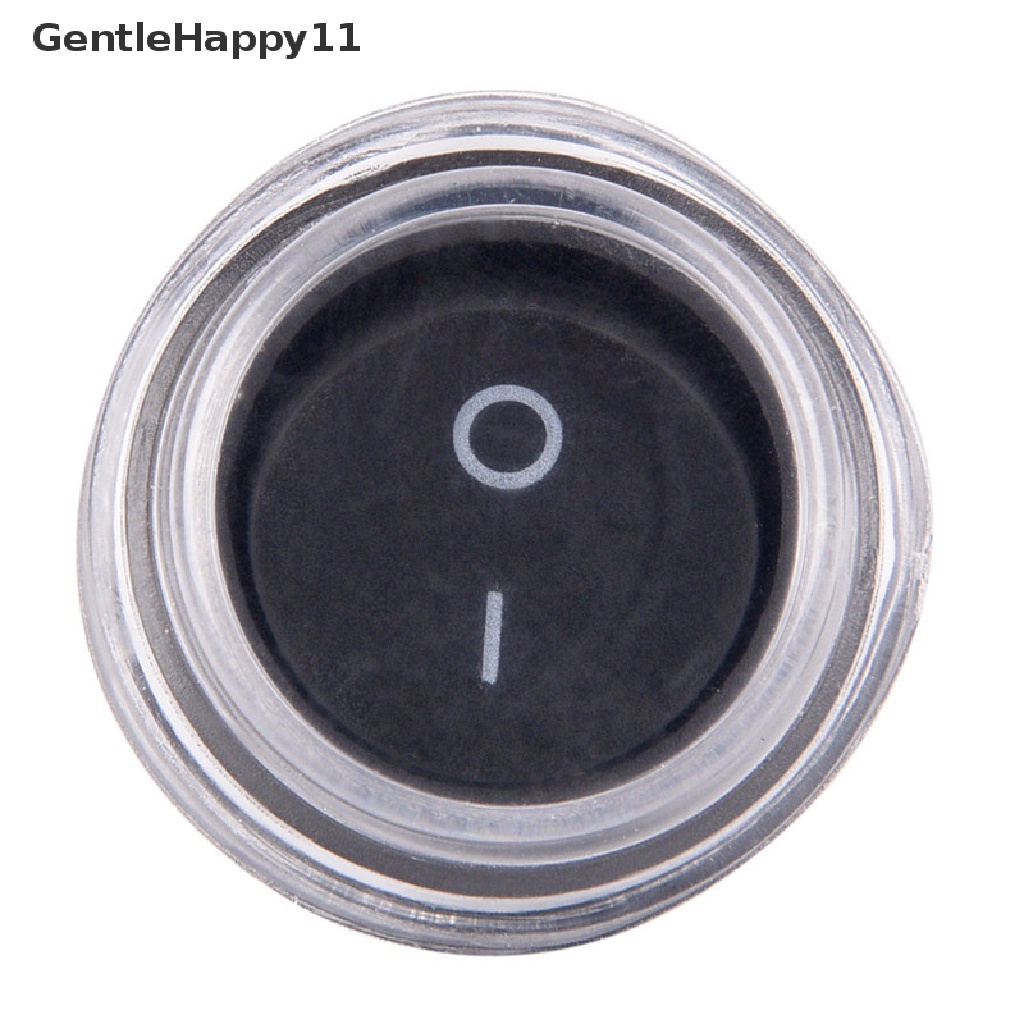 Gentlehappy 1Pc 2-PIN ON-OFF SPST Bulat Dot Mobil Auto Rocker Toggle Switch+Cover Anti Air id