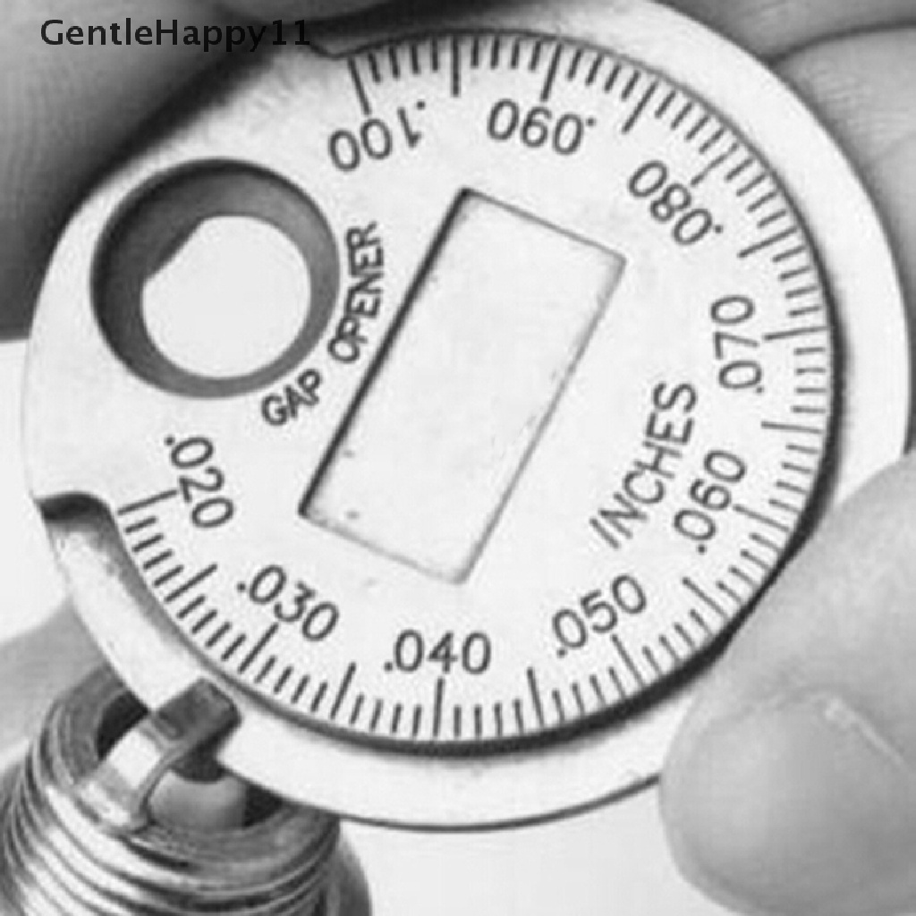 Gentlehappy spark plug gap gauge Alat Ukur Tipe Koin 0.6-2.4mm range spark plug gage id