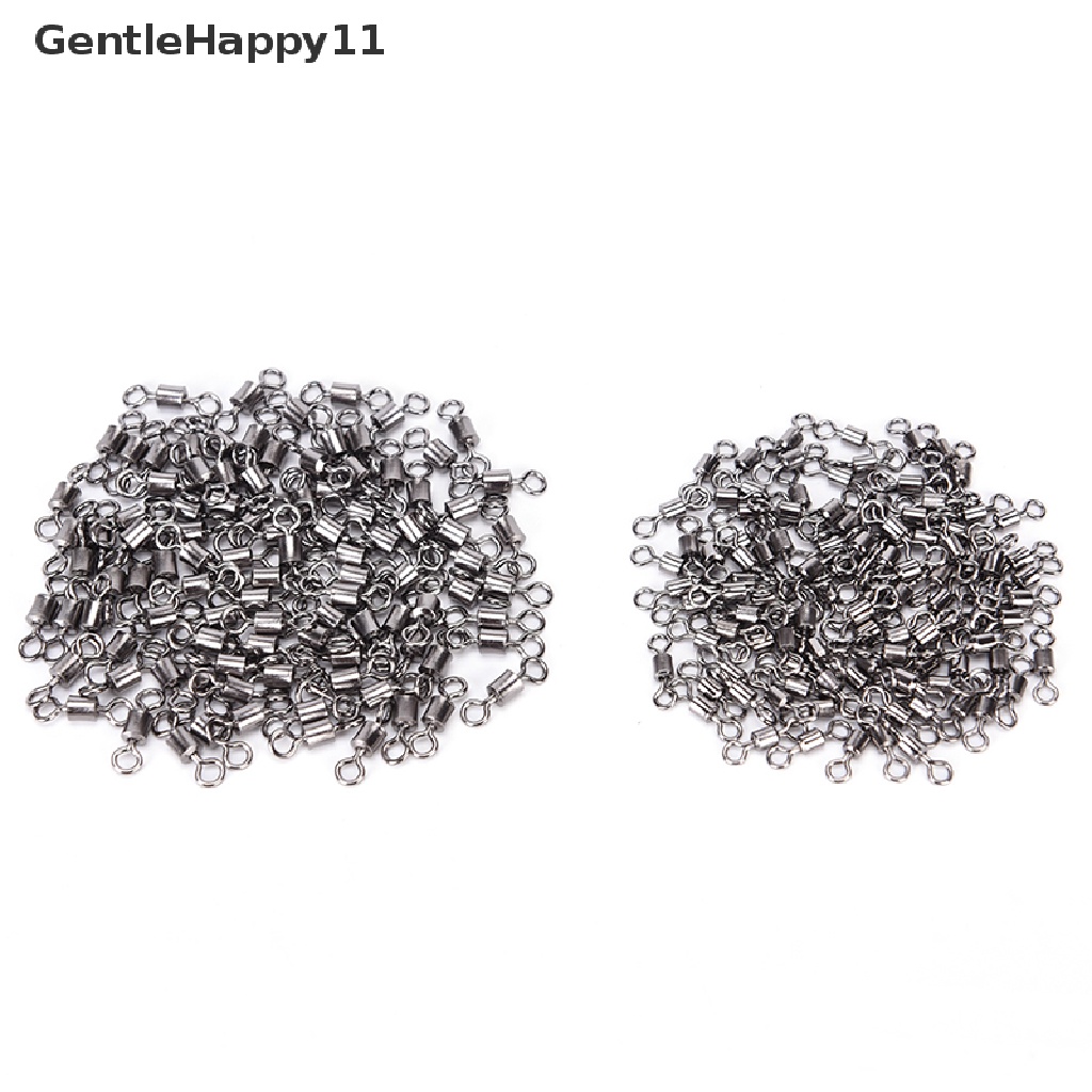 Gentlehappy New Hot 100PCS Fishing Barrel Bearing Rolling Swivel Solid Ring LB Lures Konektor 4ukuran id