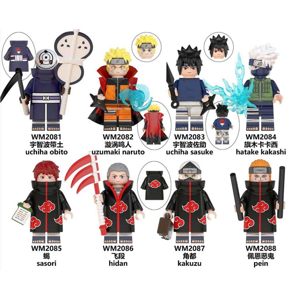 Lanfy Naruto Puzzle Blok Mini Batu Bata Miniatur Hadiah Anak Horror Game Merakit Model Dekorasi Rumah Koleksi Mainan Angka Rakit Mainan Naruto Blok