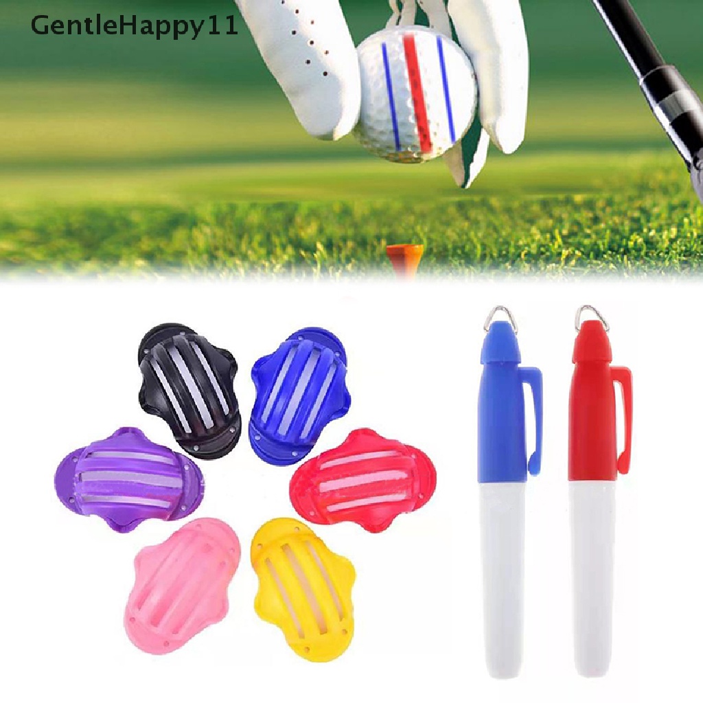 Gentlehappy 1Set Penanda Garis Bola Golf Alat Bantu Posisi Golf Putg Outdoor Golf Sport Tool id