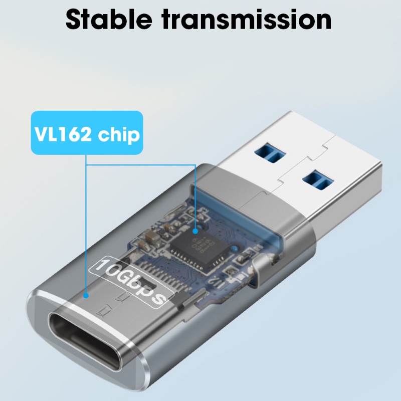 Portabel Mini Aluminium Alloy USB 3.1 Ke Konverter Charger Antarmuka Tipe-C Tahan Aus Tahan Lama Halus 10Gbps Transmisi Kecepatan Tinggi Adaptor Komputer Untuk Perangkat Terbanyak