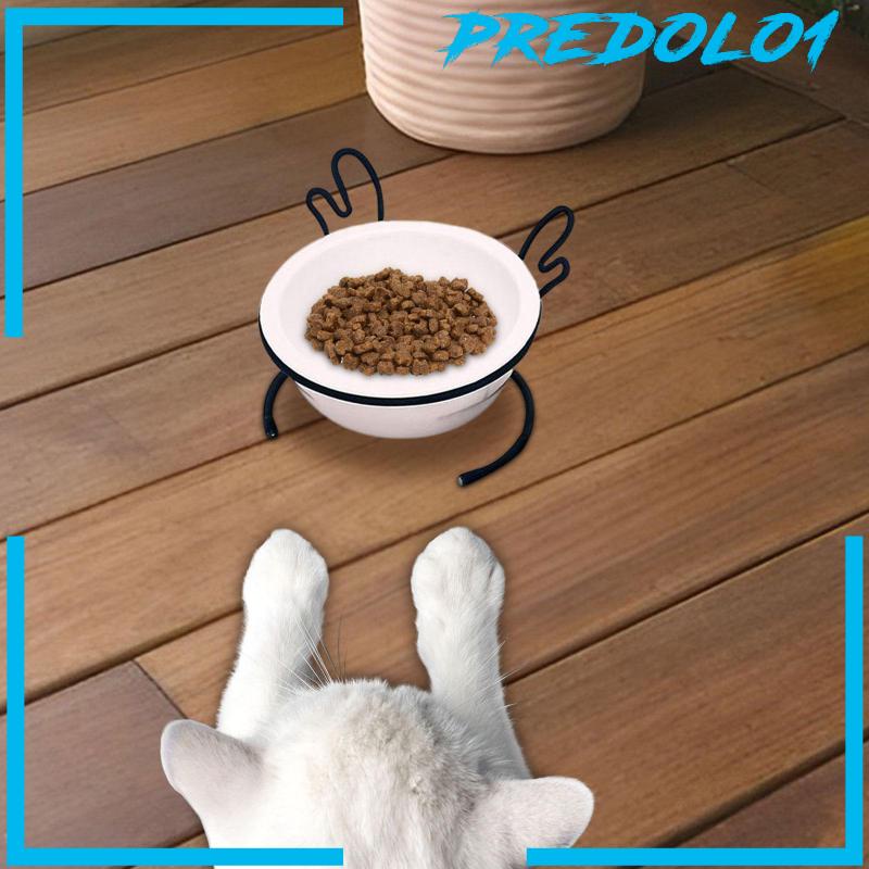 [Predolo1] Mangkuk Makanan Kucing Feeder Waterer Untuk Kucing Indoor Removable Raised Pet Water Bowl