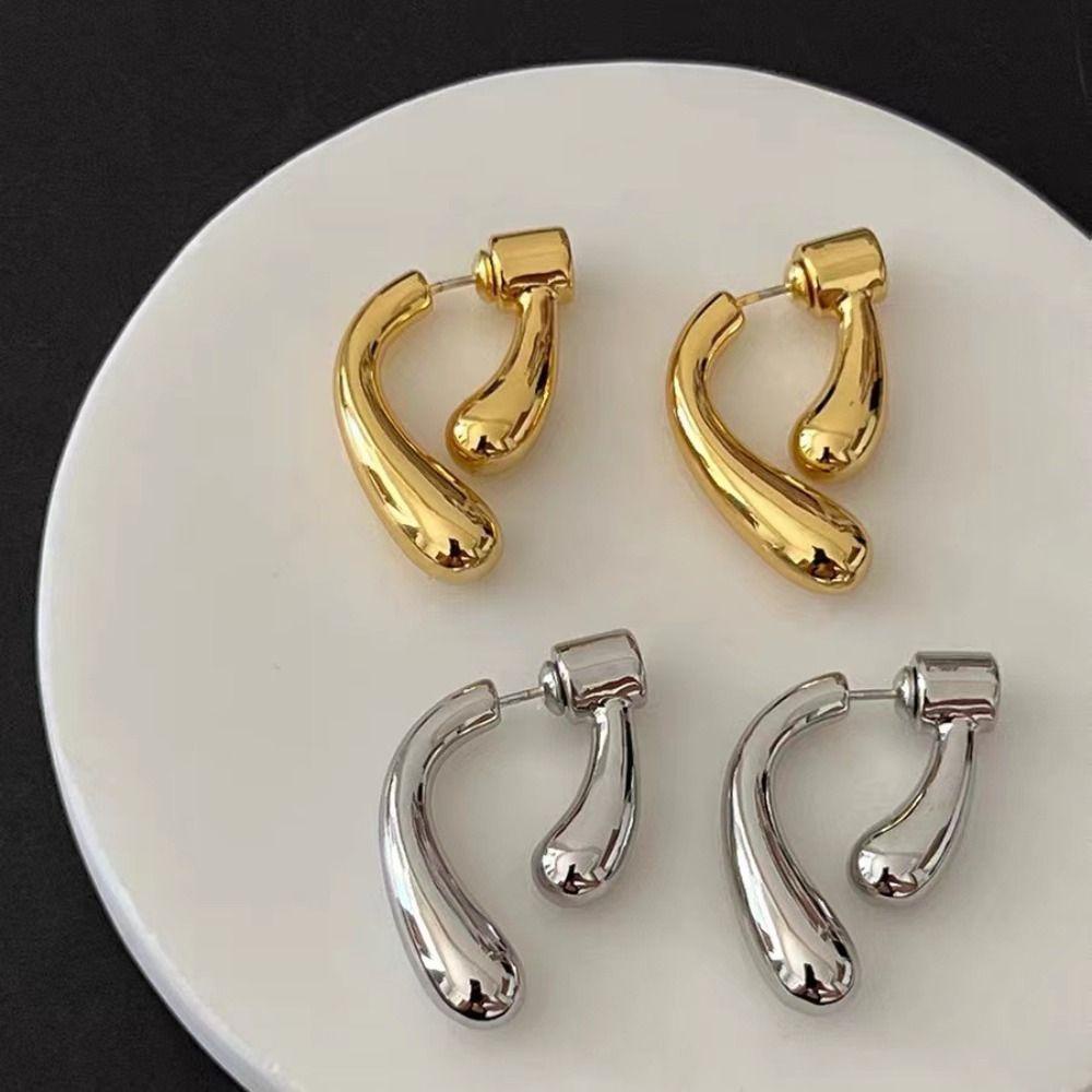 Mxbeauty Korea Ear Studs Party Golden Trendy Mencegah Alergi Indah Aksesoris Telinga Gesper Telinga Berbentuk U Sederhana