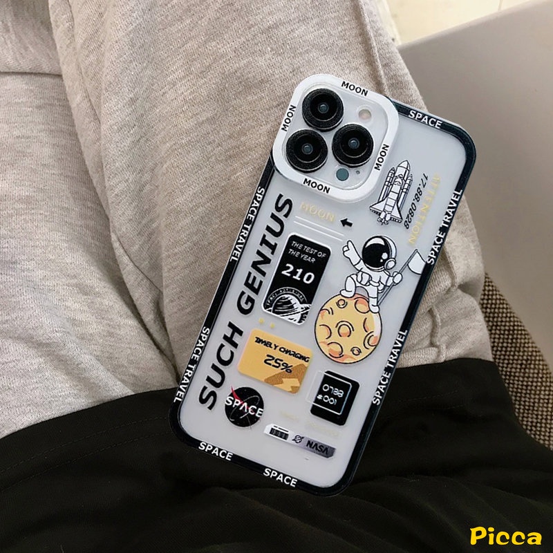 Casing Ponsel Astronot Luar Angkasa NASA Merek Trendi Untuk Infinix Note12 2023 11 10 12 Pro Smart 4 5 6 Plus Panas8 10s 11s Nfc 10 Lite 20 12i 20s Hot 11s 11 10 9 12 Main 12pro Lembut Casing TPU