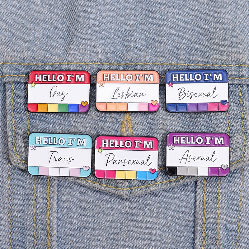 Ready Stock Lucu Halo I Am Enamel Pin Kreatif LGBT Bros Lencana Kerah Pin Baju Lencana Kebanggaan Perhiasan Hadiah Untuk Teman