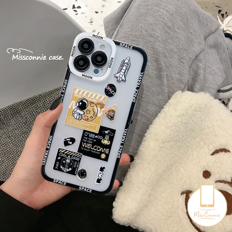 Case NASA Merk Trendy Infinix Hot 10 11s 11 9 12 Play Smart 4 5 6 Plus Hot 20 8 20s 10s 11s Nfc 10 Lite 12i 12pro Note 11 10 12 Pro 12 2023 Astronot Luar Angkasa Lucu TPU Lembut Sarung