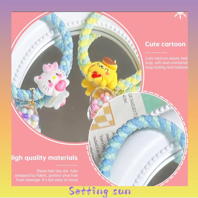 Karet Rambut Cartoon Sanrio Hair Rope Ikat rambut berwarna TN