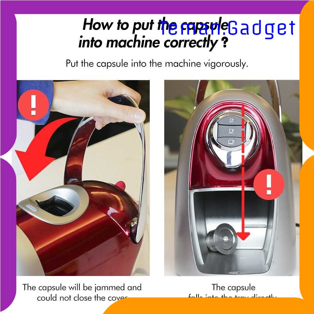 TG - DPR iCafilas Refillable Capsule Stainless for Cafissimo K-Fee Caffitaly