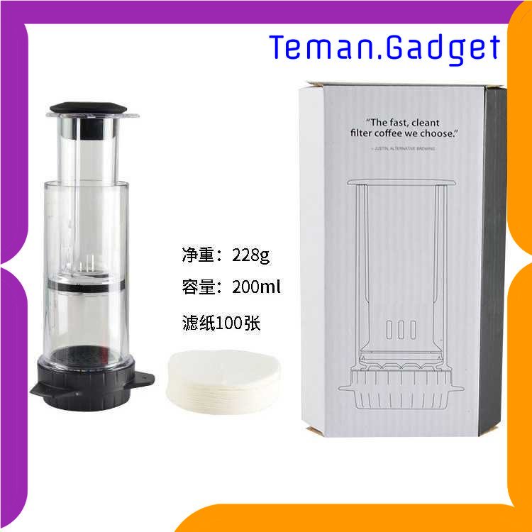 TG - DPR DELTER Set Alat Pembuat Kopi French Press Coffee Maker - T100