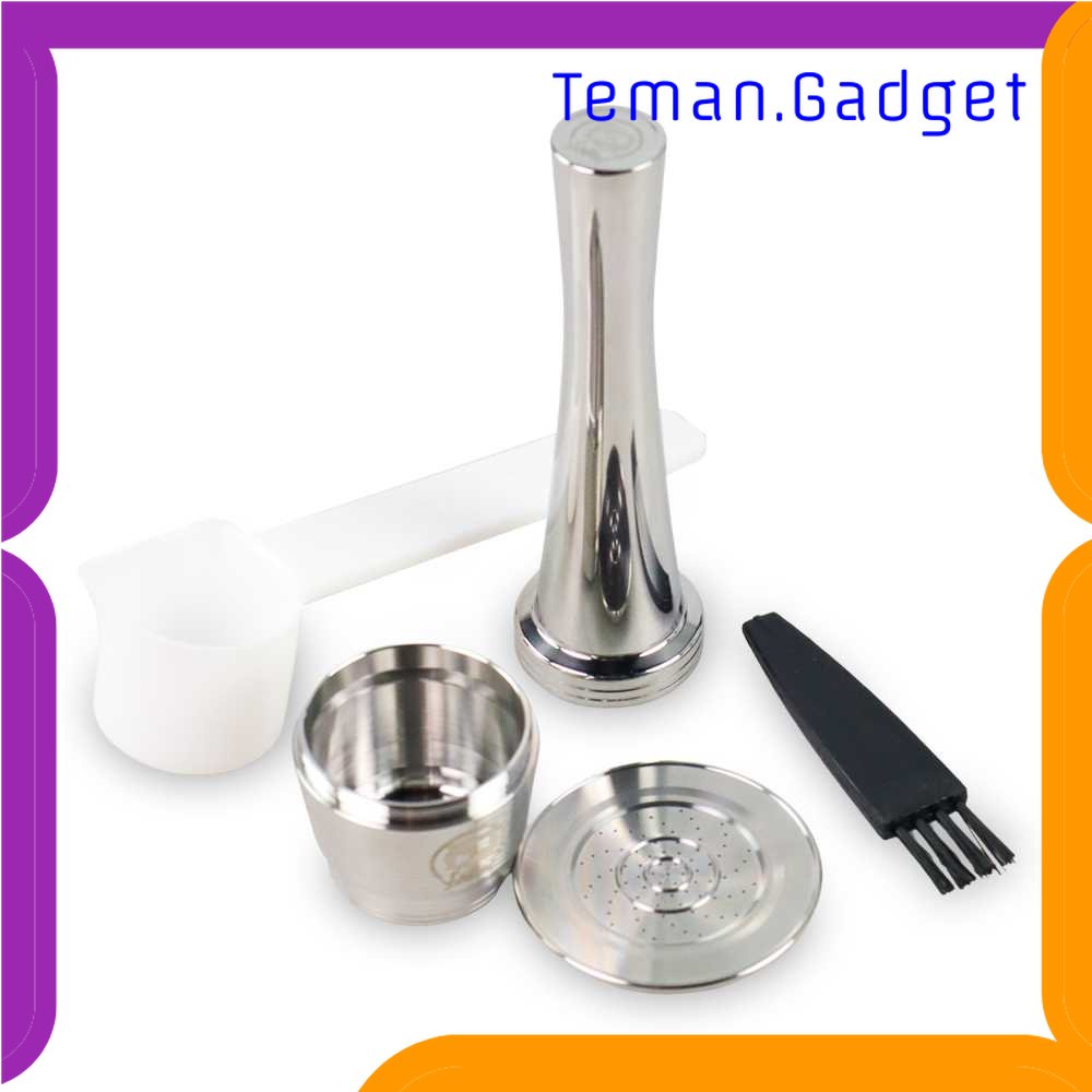 TG - DPR iCafilas Refillable Capsule Stainless Steel + Tamper for Nespresso - F456