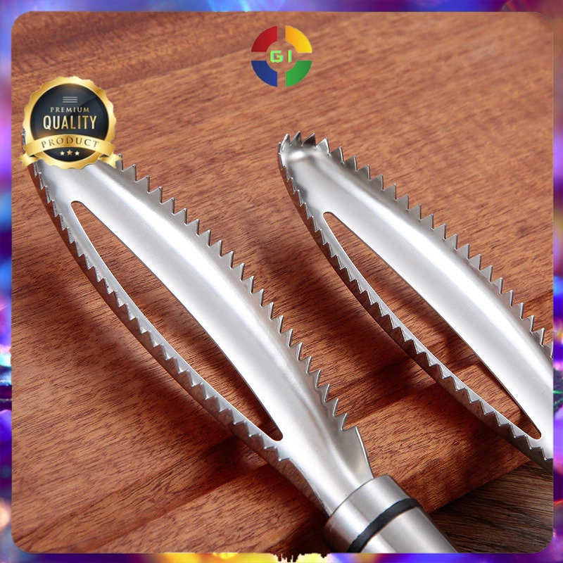 Alat Pengupas Sisik Ikan Fish Scales Scraper Grater Peeler Stainless Steel