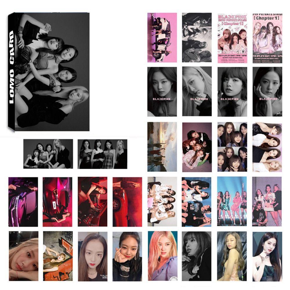 [Elegan] Blackpink Postcards Fans Fashion Jisoo Asrama Cetak Foto Album Idola Perempuan Grup Kartu Blackpink